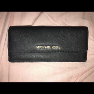Michael Kors black leather wallet